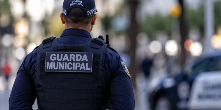 Guarda municipal fardado representa concurso da Guarda Municipal de Santa Maria de Jetibá ES 2026 com 50 vagas.