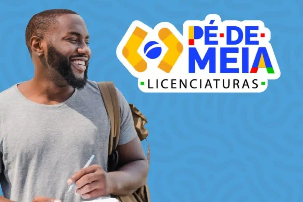 Arte do Pé-de-Meia Licenciaturas com estudante, representando o calendário de prazos do programa em 2026.
