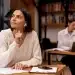 Mulher em ambiente de estudos refletindo sobre o significado de antítese na língua portuguesa