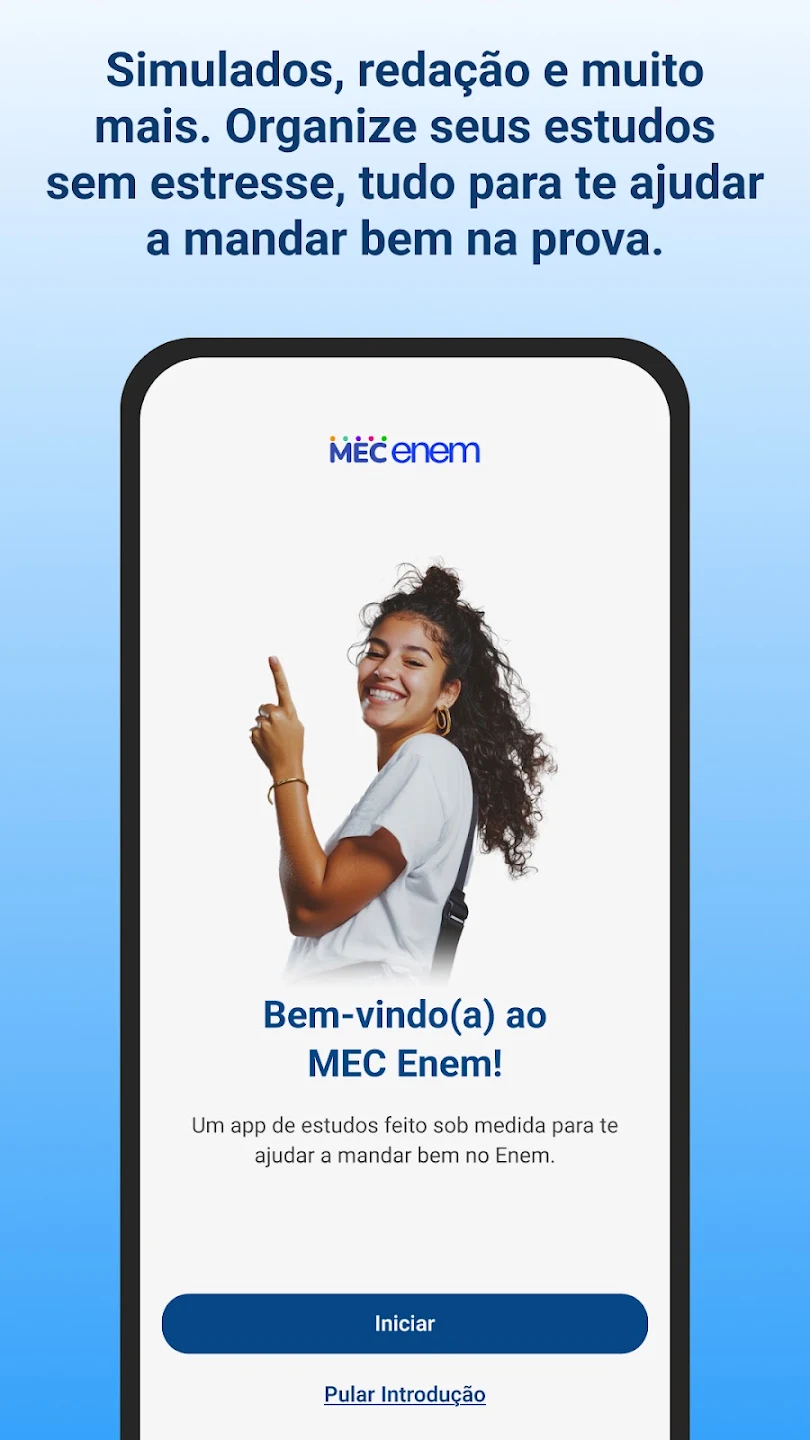 App MEC Enem: plataforma oficial para organizar estudos do Enem.