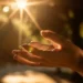 Mãos abertas em direção à luz do sol, simbolizando bênçãos, fé e gratidão.