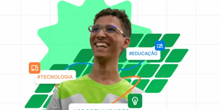 Estudante utilizando a plataforma IFocus com recursos de educação, tecnologia e preparação para ingresso nos Institutos Federais.