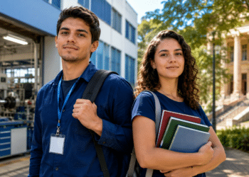 Estudantes representam as diferenças entre curso tecnólogo e bacharelado.