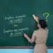 Mulher de costas escreve em quadro negro as frases "Implica aumento de custo?" e "Implica em aumento de custo?"