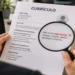 Recrutador analisa currículo com lupa e identifica erro de gramática na expressão "nada demais".