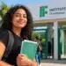 Estudante em frente ao Instituto Federal Fluminense durante período de inscrições para novos cursos.